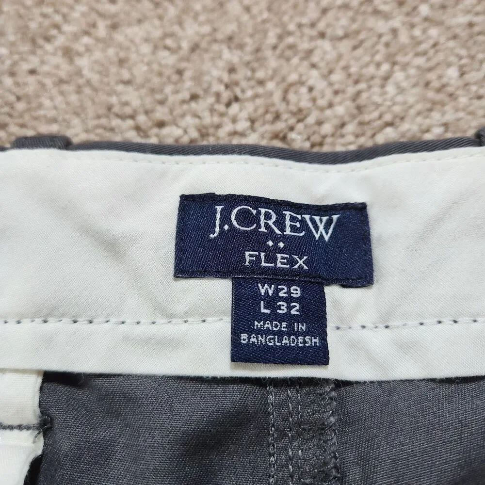 J. Crew Chino Pants Men 29X32 (31X31) Gray Skinny Flex